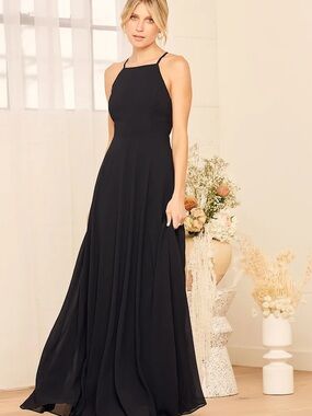 Lulus Mythical Kind of Love Black Maxi Dress